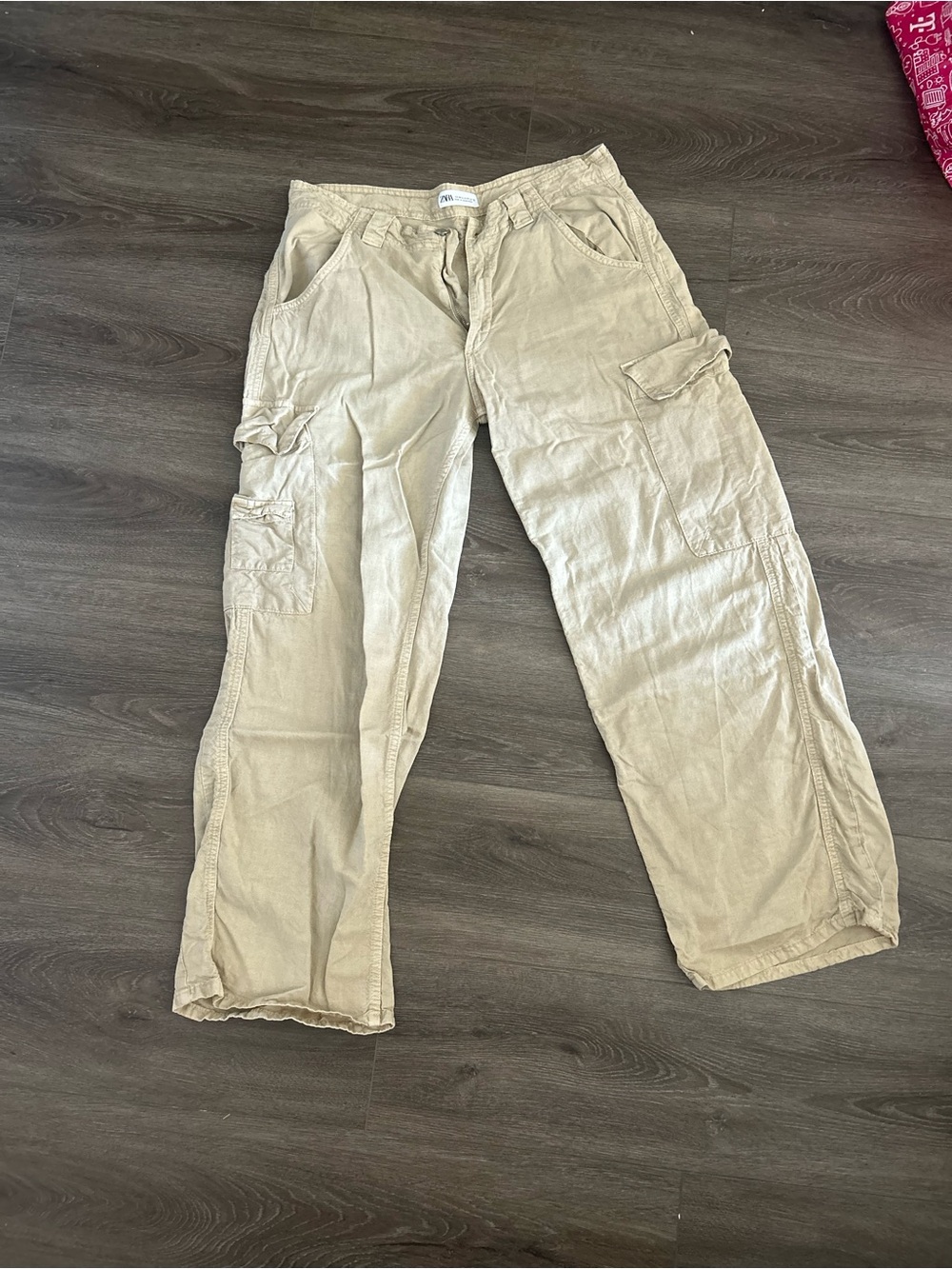 Zara Light Khaki Cargo Pants